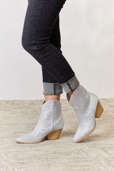 East Lion Corp Rhinestone Ankle Cowboy Boots Carauana Store