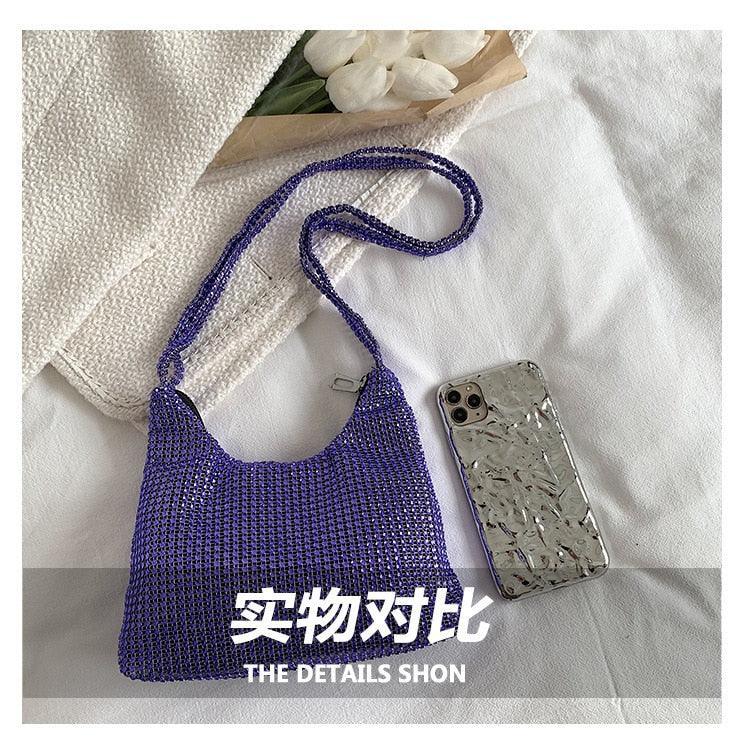 Fashion Rhinestone Shiny Handbag Evening Clutch Tote Bags Carauana Store