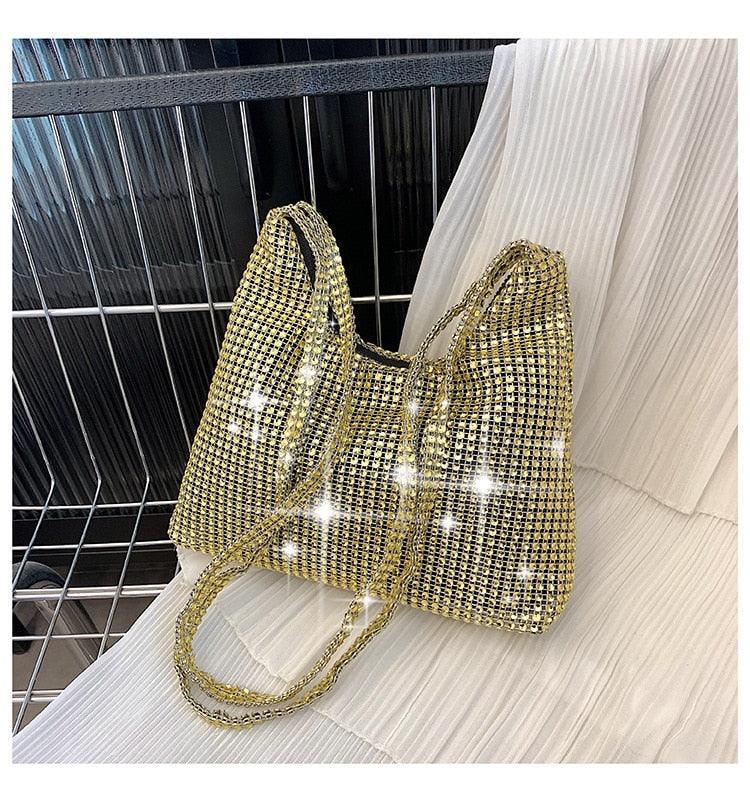 Fashion Rhinestone Shiny Handbag Evening Clutch Tote Bags Carauana Store