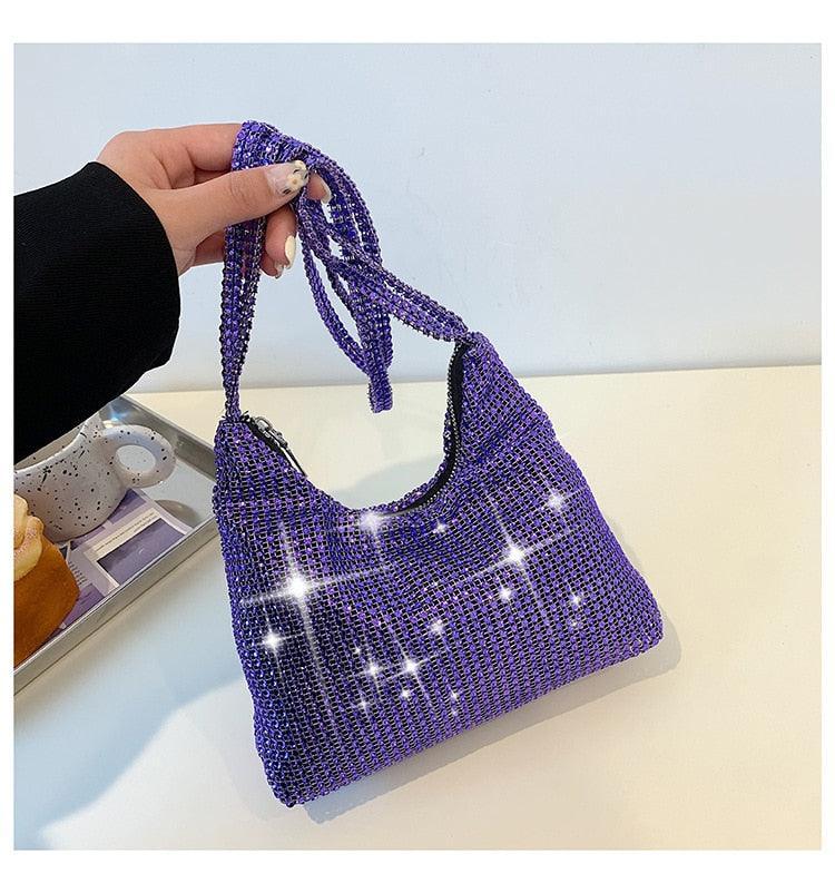 Fashion Rhinestone Shiny Handbag Evening Clutch Tote Bags Carauana Store