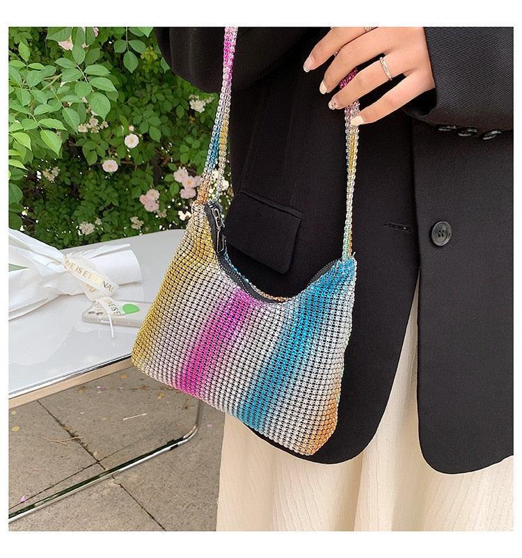 Fashion Rhinestone Shiny Handbag Evening Clutch Tote Bags Carauana Store