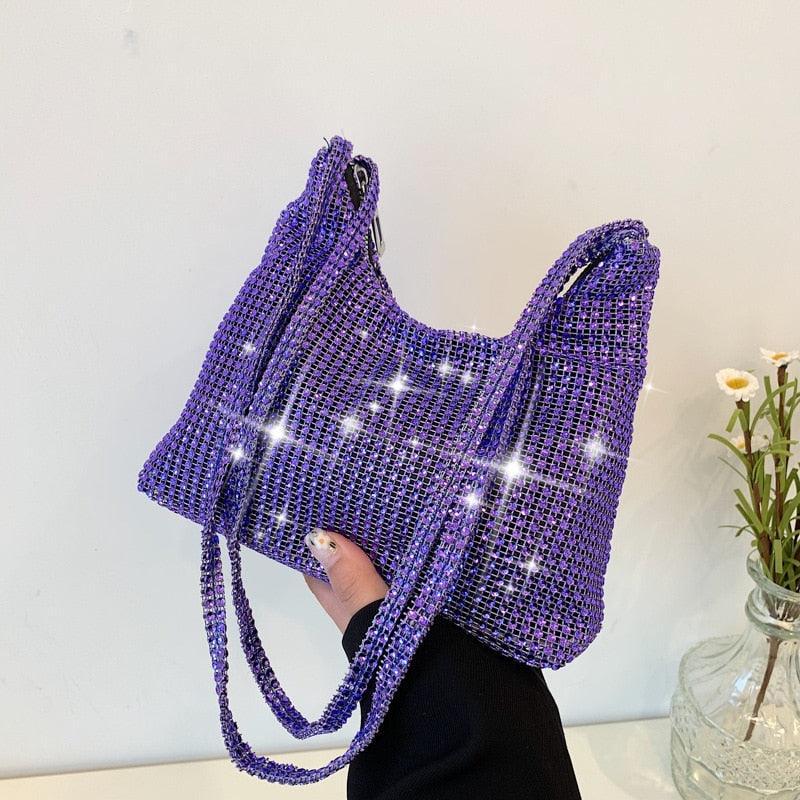Fashion Rhinestone Shiny Handbag Evening Clutch Tote Bags Carauana Store