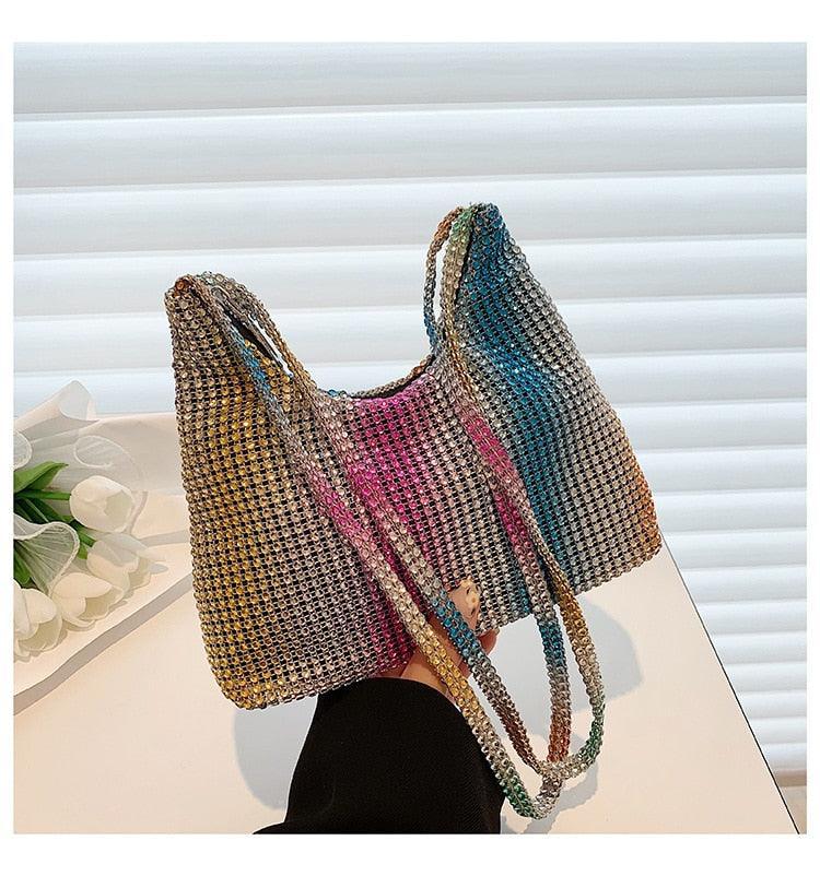 Fashion Rhinestone Shiny Handbag Evening Clutch Tote Bags Carauana Store