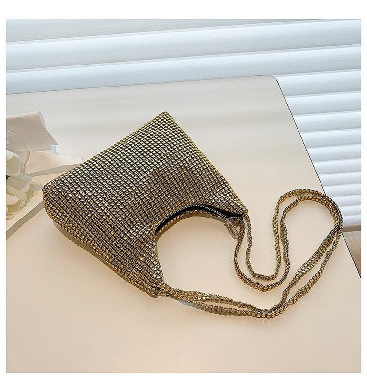 Fashion Rhinestone Shiny Handbag Evening Clutch Tote Bags Carauana Store