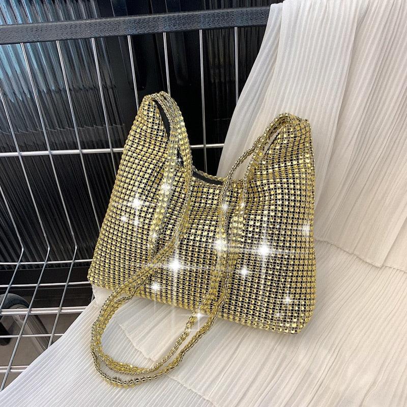 Fashion Rhinestone Shiny Handbag Evening Clutch Tote Bags Carauana Store