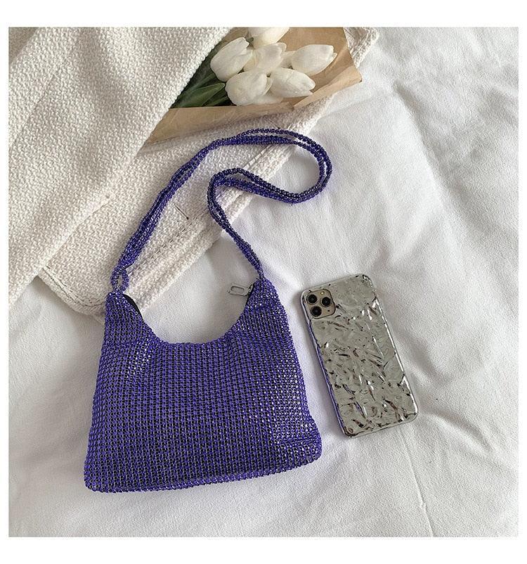 Fashion Rhinestone Shiny Handbag Evening Clutch Tote Bags Carauana Store