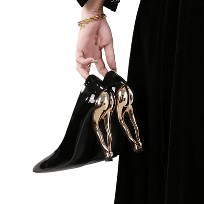 Fashionable Women's Strange Heels Pumps | Patent Leather Carauana Store