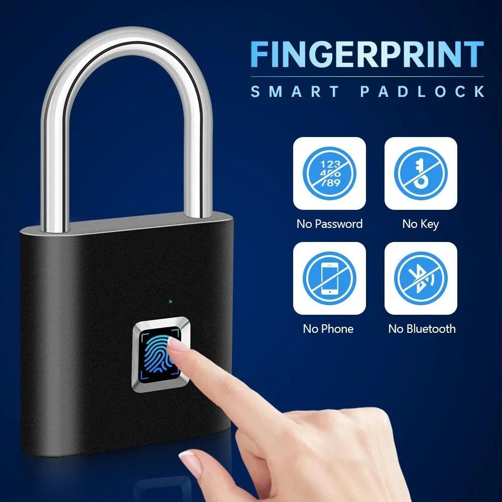 Fingerprint Lock Keyless Smart - Zinc Alloy Intelligent Safety Electronic Door Lock Carauana Store