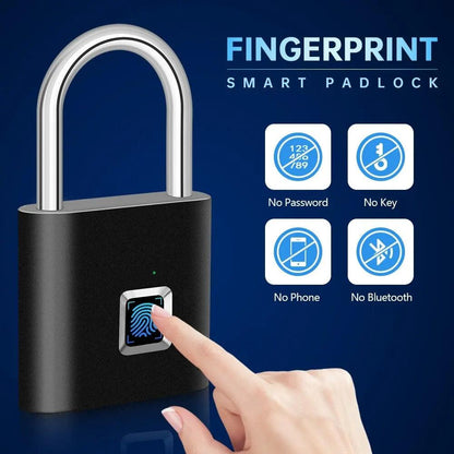 Fingerprint Lock Keyless Smart - Zinc Alloy Intelligent Safety Electronic Door Lock Carauana Store