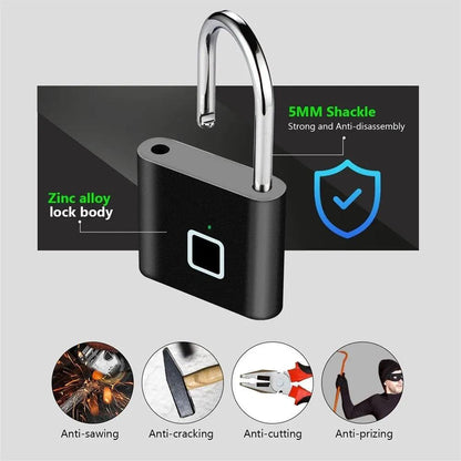 Fingerprint Lock Keyless Smart - Zinc Alloy Intelligent Safety Electronic Door Lock Carauana Store