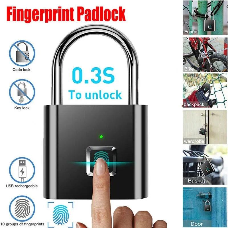 Fingerprint Lock Keyless Smart - Zinc Alloy Intelligent Safety Electronic Door Lock Carauana Store