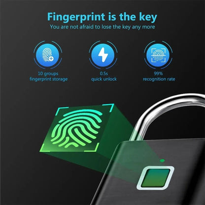 Fingerprint Lock Keyless Smart - Zinc Alloy Intelligent Safety Electronic Door Lock Carauana Store