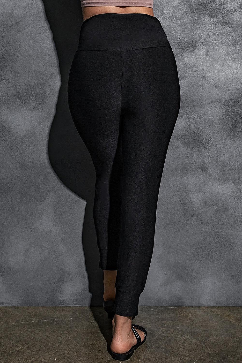 High-Rise Wide Waistband Joggers Carauana Store