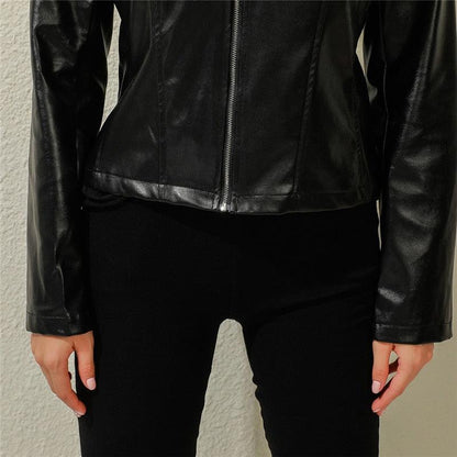 Jacket Women Coat Faux Leather Carauana Store