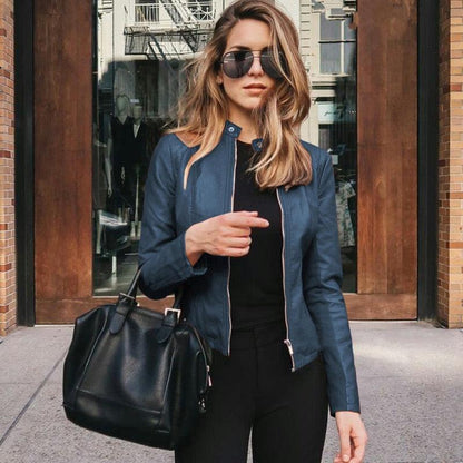 Jacket Women Coat Faux Leather Carauana Store