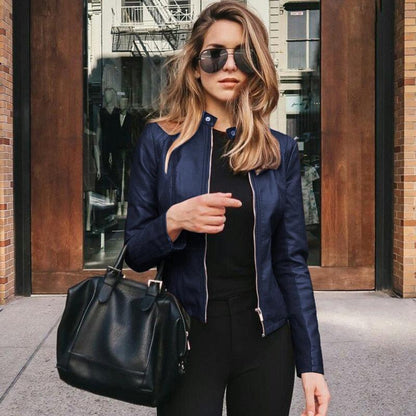 Jacket Women Coat Faux Leather Carauana Store