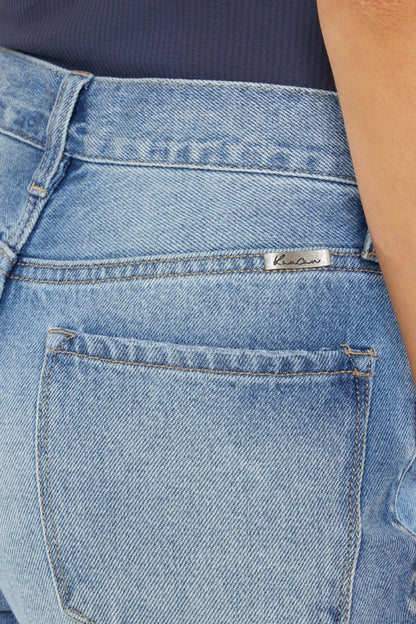 Kancan High Waist Chewed Up Straight Mom Jeans Carauana Store