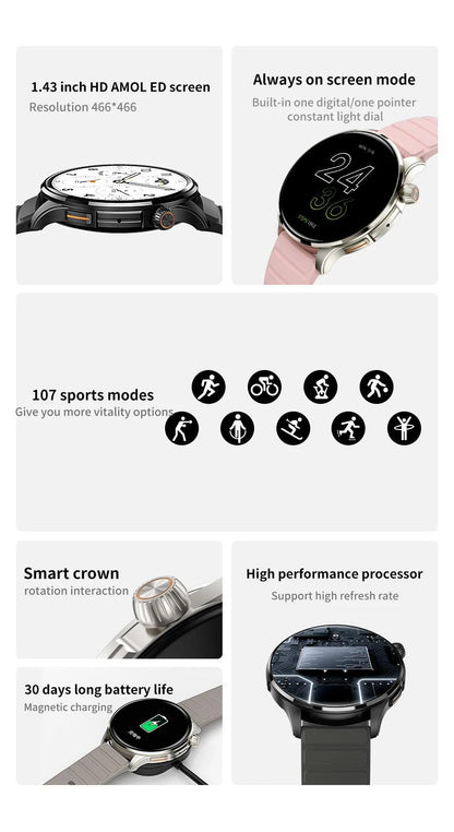 LEMFO J45 Amoled Smartwatch: Where Performance Meets Elegance [Stock] Carauana Store