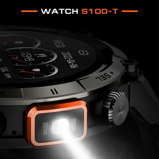 LEMFO Smartwatch With Flash Light 500Lumin S100 Men Women|Your Ultimate Fitness Companion Carauana Store