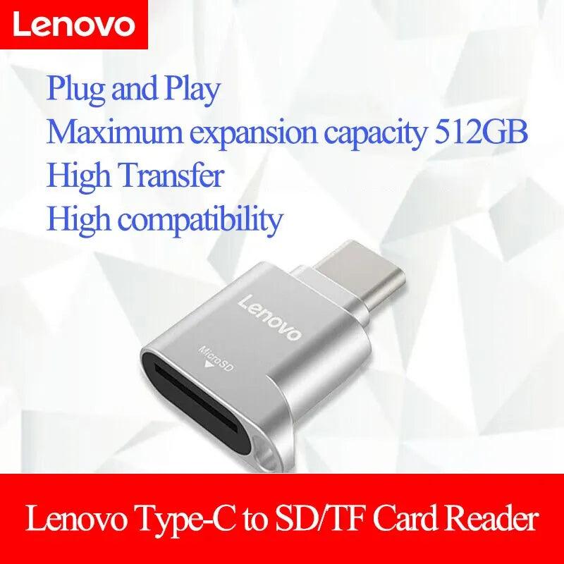 Lenovo Micro SD Card Reader, USB C to SD Card Reader, Type C TF Memory Card Reader with USB C to USB Adapter Carauana Store