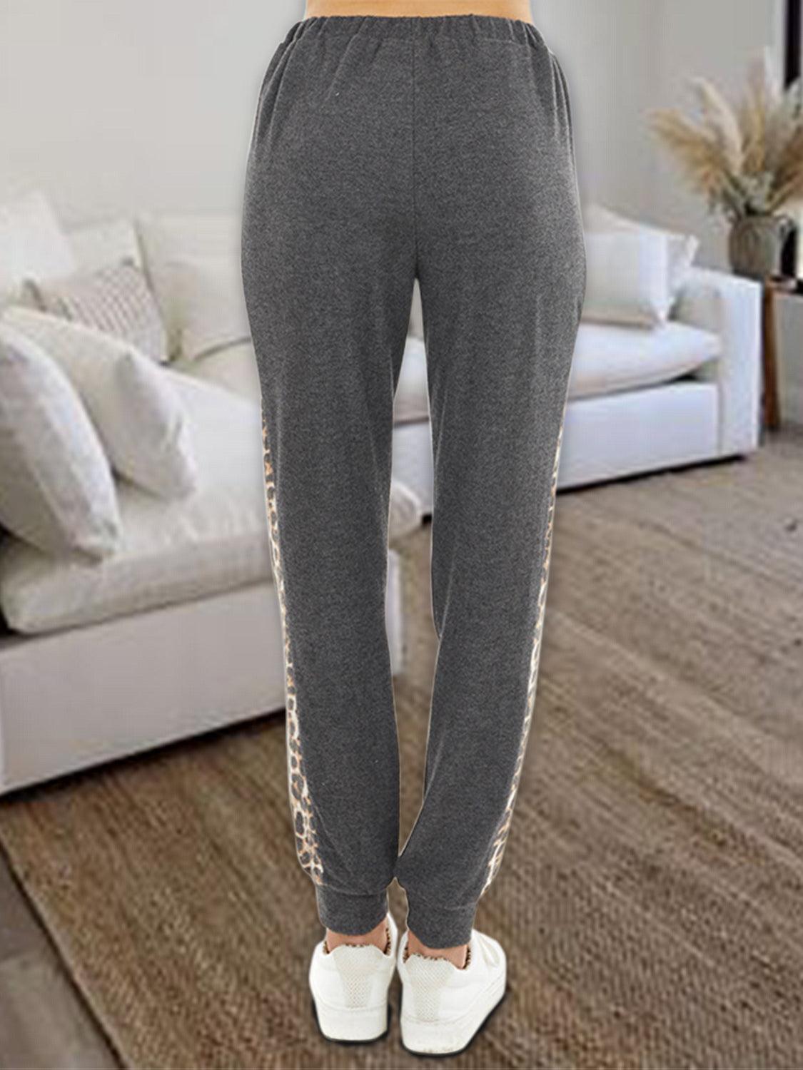 Leopard Elastic Waist Pants Carauana Store
