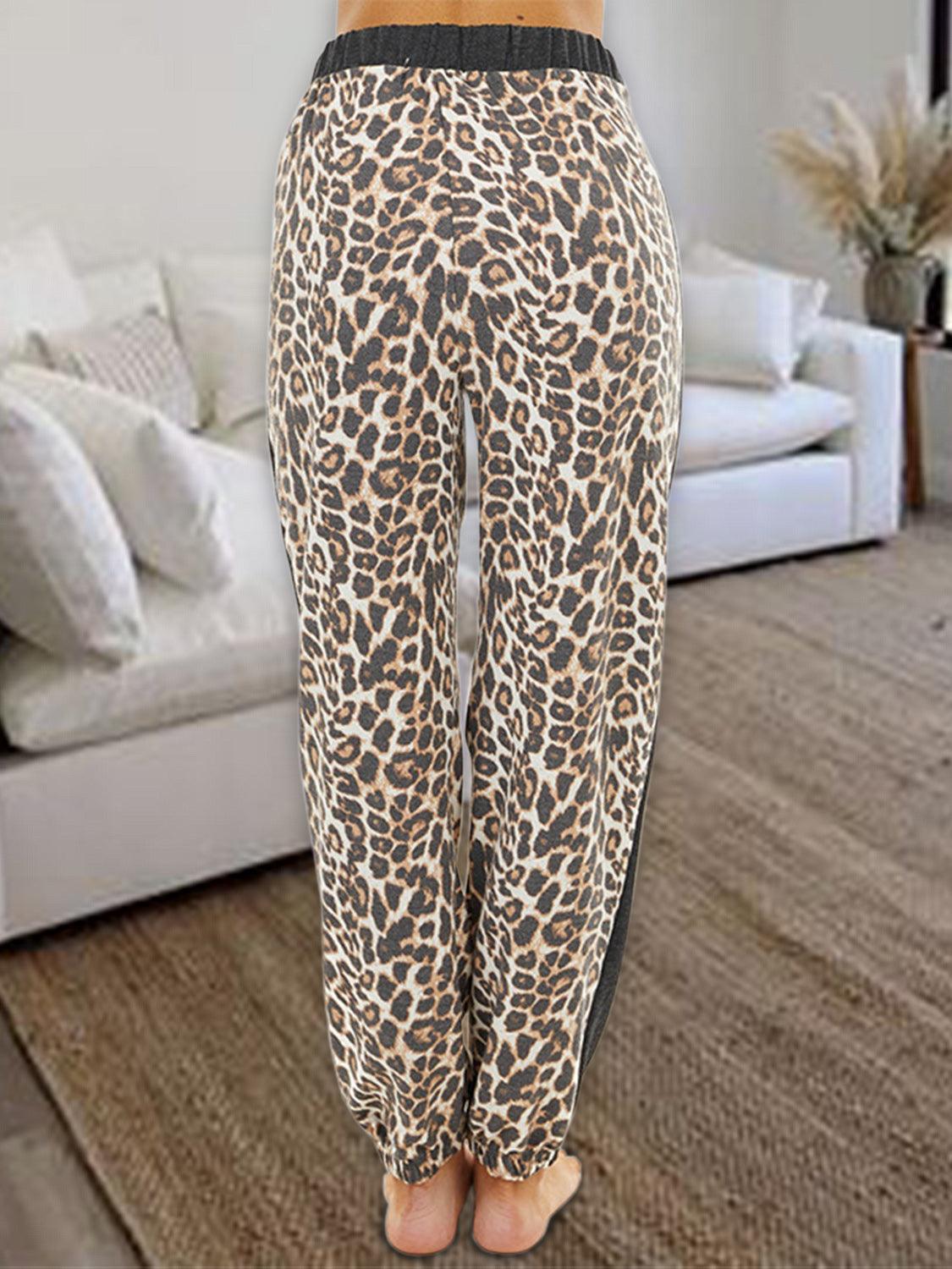 Leopard Elastic Waist Pants Carauana Store