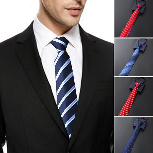 Lazy Zipper Men’s Tie Slim Formal Necktie CaRaUaNa Fashion