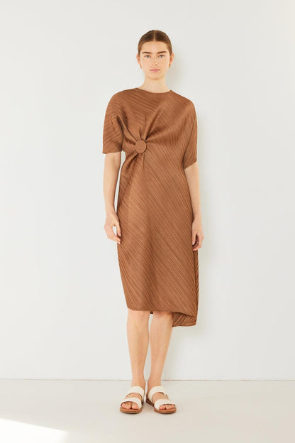 Marina West Swim Pleated Dolman Sleeve Dress CaRaUaNa Fashion