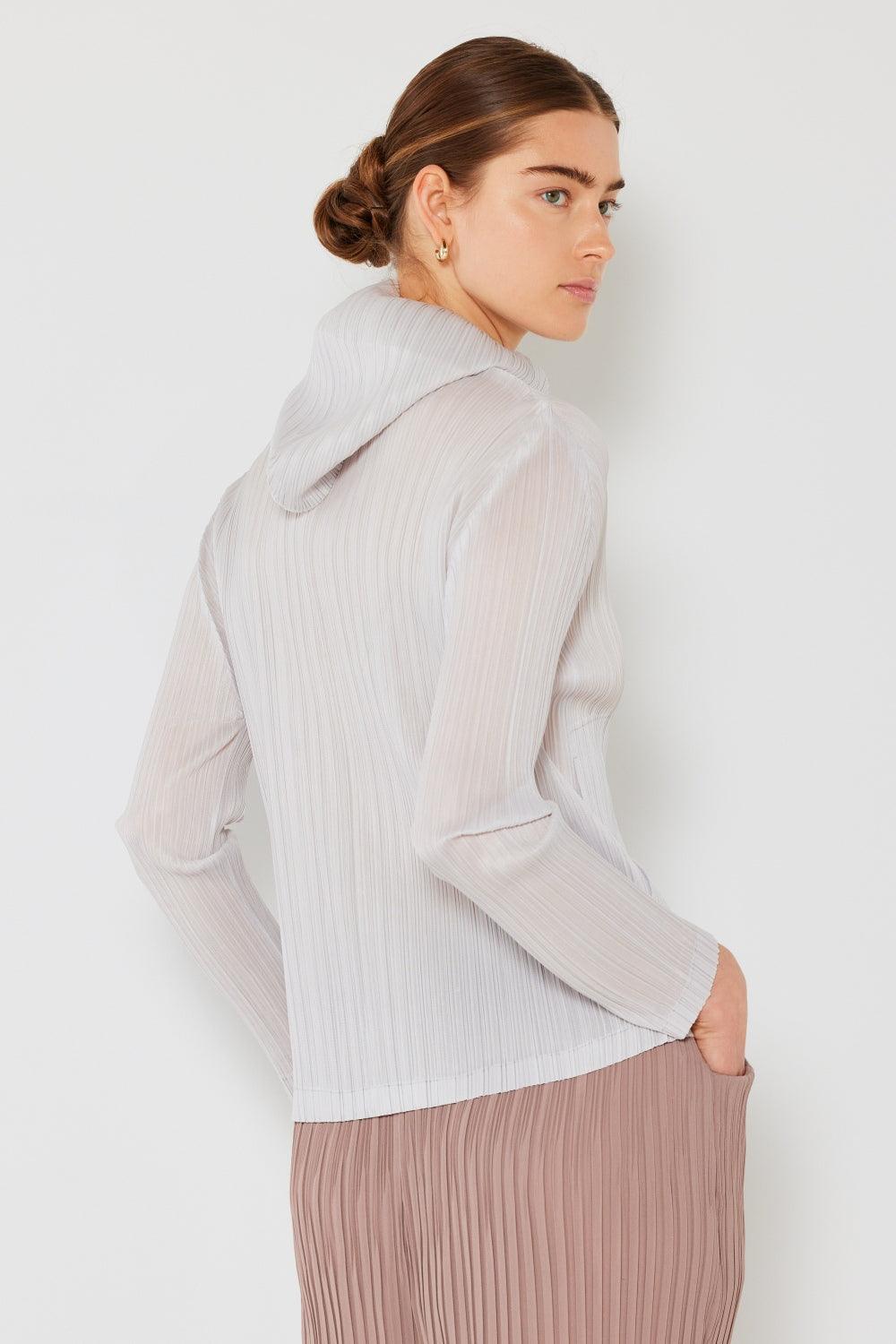 Marina West Swim Pleated Hood Jacket with 2 Way Zipper Carauana Store