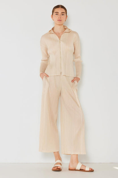 Marina West Swim Pleated Hood Jacket with 2 Way Zipper Carauana Store