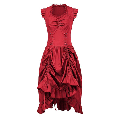 Maxi Dress Gothic Sleeveless elegant medieval life party Carauana Store