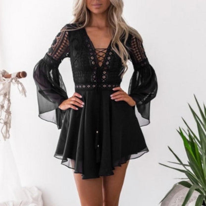 New Dress 2023 Elegant Lace Long Sleeve Cocktail Party Dresses Carauana Store
