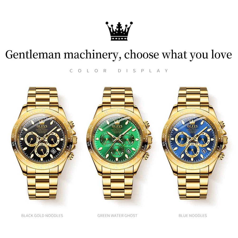OLEVS Men's Automatic Mechanical Watch Waterproof Stainless Steel Strap Men's Mechanical Watch Fashion Carauana Store