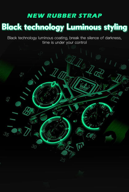 OLEVS Men's Tonneau Wristwatch: Stylish Design with Silicone Strap Carauana Store