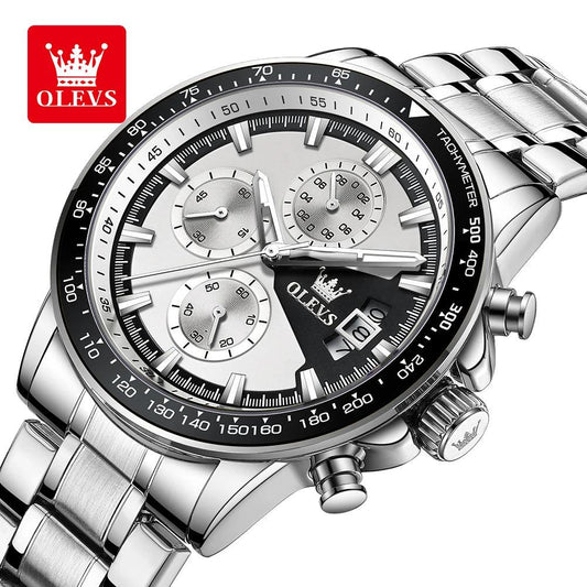 OLEVS Original Multi-function Men's Watches Chronograph Stainless Steel Waterproof Business Wristwatch Men (Exclusive Design) Carauana Store
