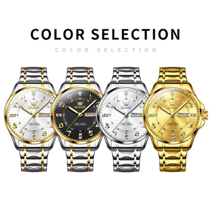 OLEVS Steel men's Quartz Watch | Sleek Business Style with Shock Resistance and Auto Date Feature Carauana Store