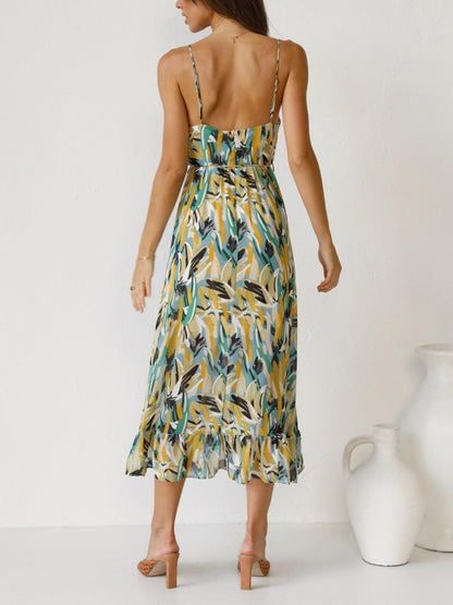 Printed Sleeveless Midi Cami dress Carauana Store