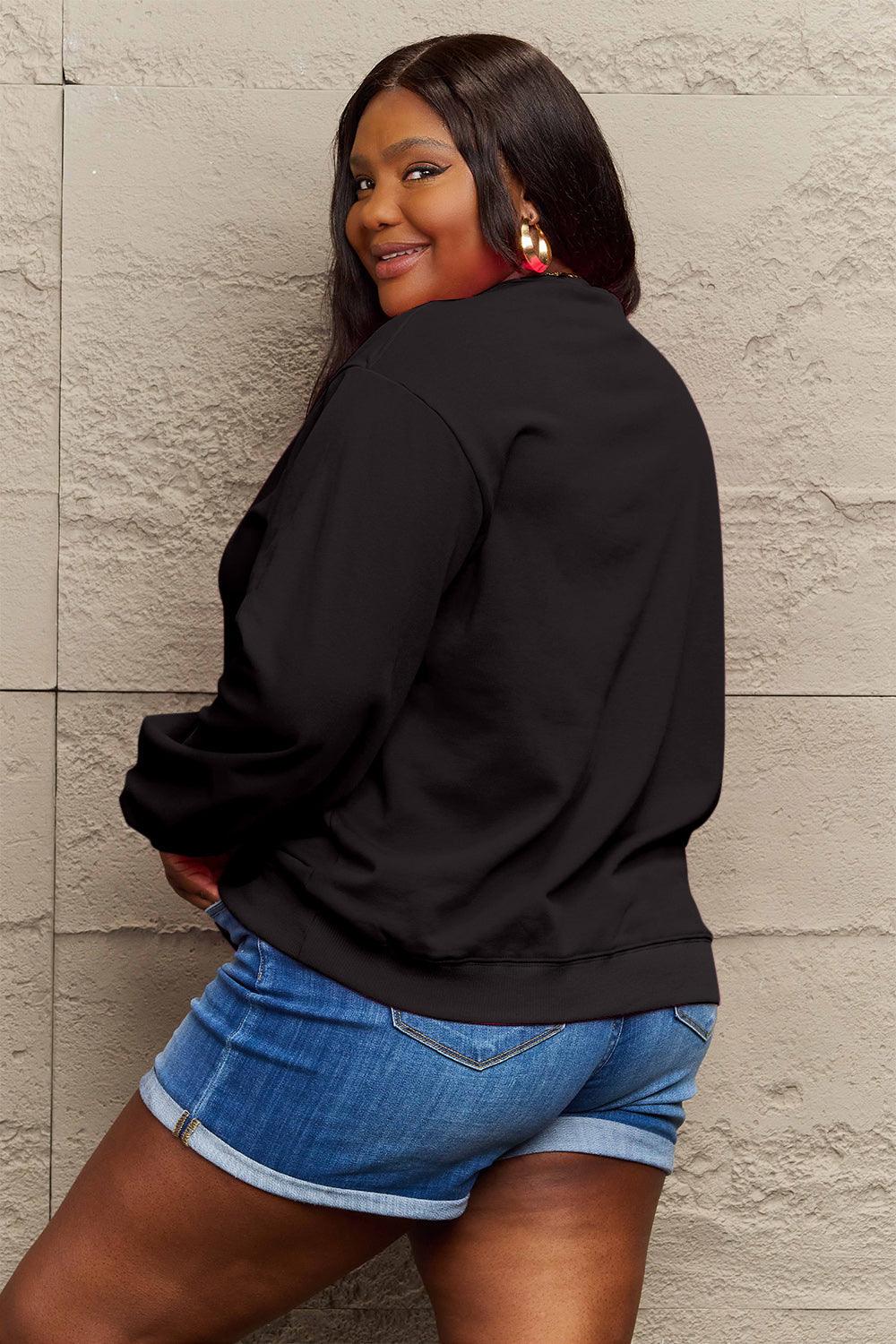 Simply Love Full Size CIAO！Round Neck Sweatshirt Carauana Store