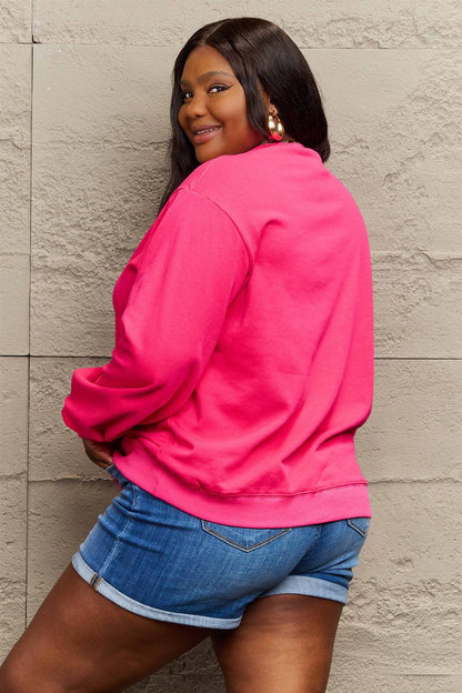 Simply Love Full Size CIAO！Round Neck Sweatshirt Carauana Store