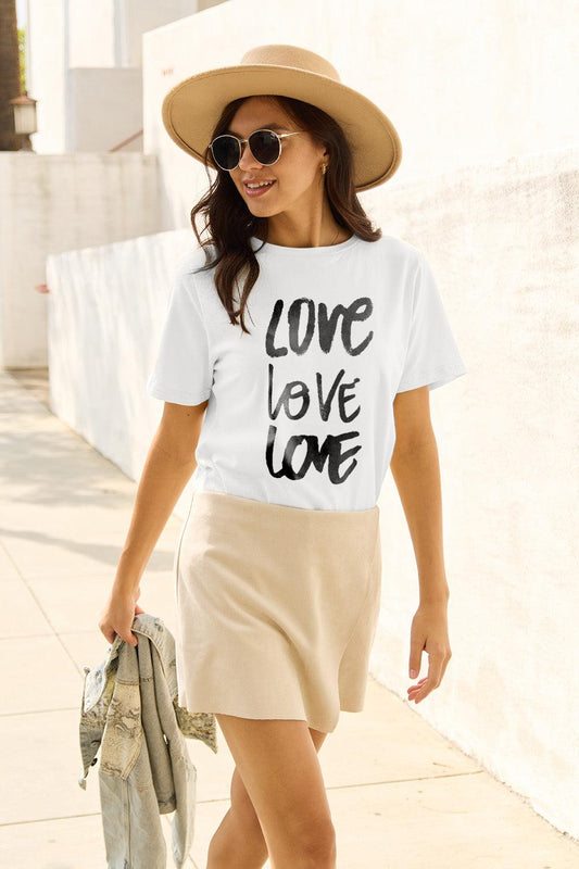 Simply Love Full Size LOVE Short Sleeve T-Shirt Carauana Store