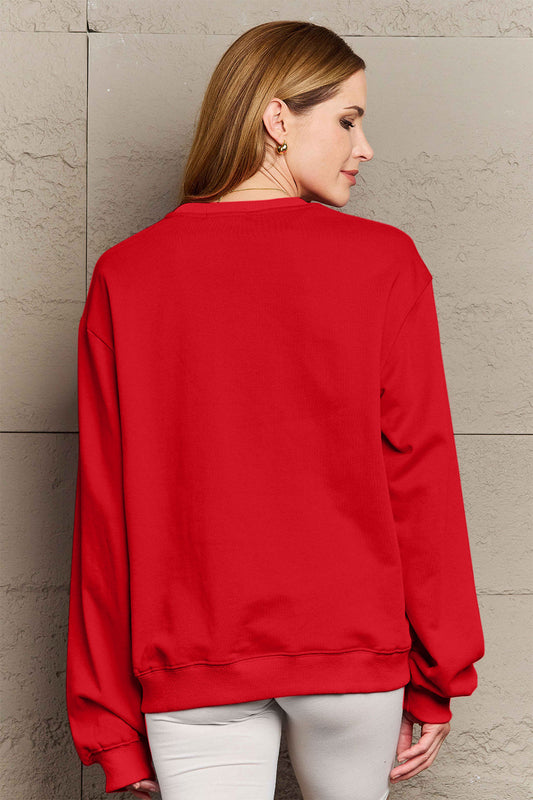 Simply Love Full Size Letter Graphic Long Sleeve Sweatshirt Carauana Store