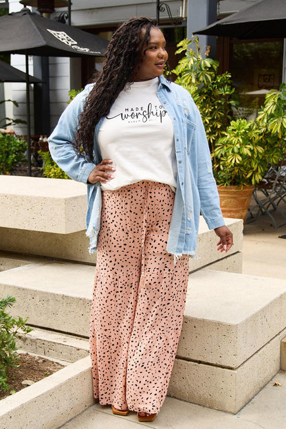Simply Love Full Size MADE TO WORSHIP Short Sleeve T-Shirt Carauana Store