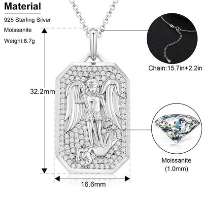 Streamline Tag With Pave Moissanite Diamonds Tag Pendant Real 925 Sterling Silver For Women Men Fine Jewelry Accessories Gift Carauana Store