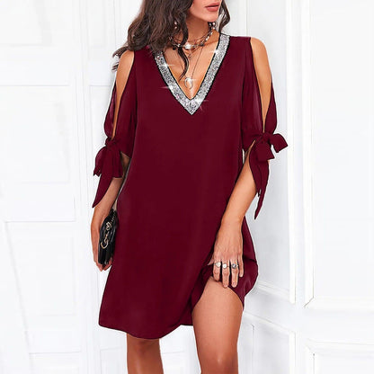 Stylish Plus Size Summer Dresses: V-Neck, Sequin, and Off-Shoulder Styles Carauana Store