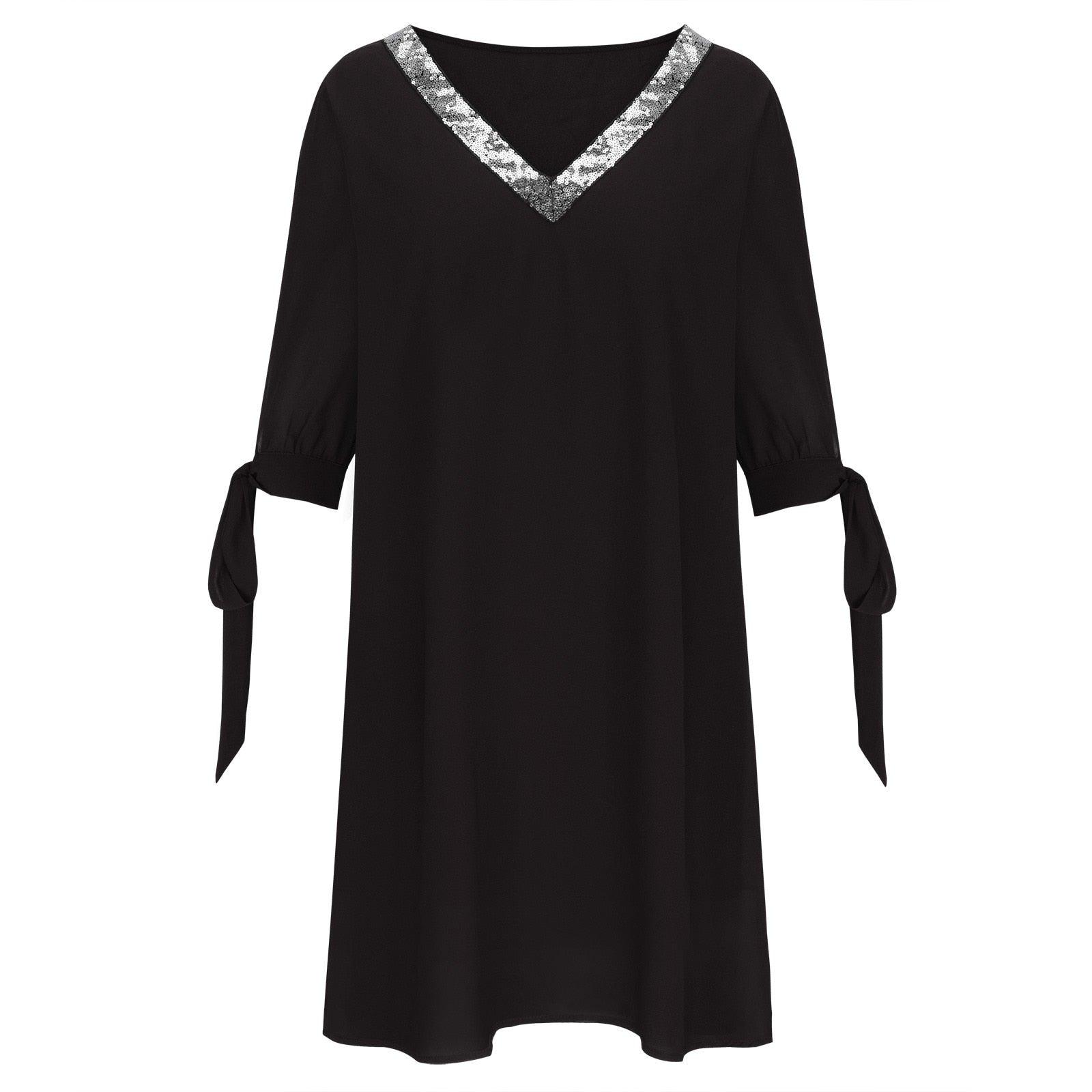 Stylish Plus Size Summer Dresses: V-Neck, Sequin, and Off-Shoulder Styles Carauana Store