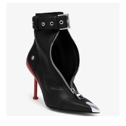 Stylish Short Boots Autumn Winter New Red High Heels Ankle Boots Carauana Store