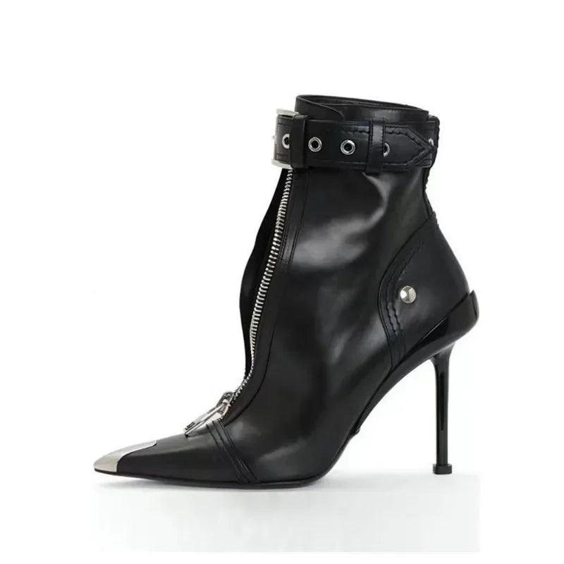 Stylish Short Boots Autumn Winter New Red High Heels Ankle Boots Carauana Store