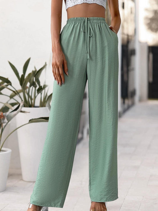 Tied High Waist Wide Leg Pants Carauana Store