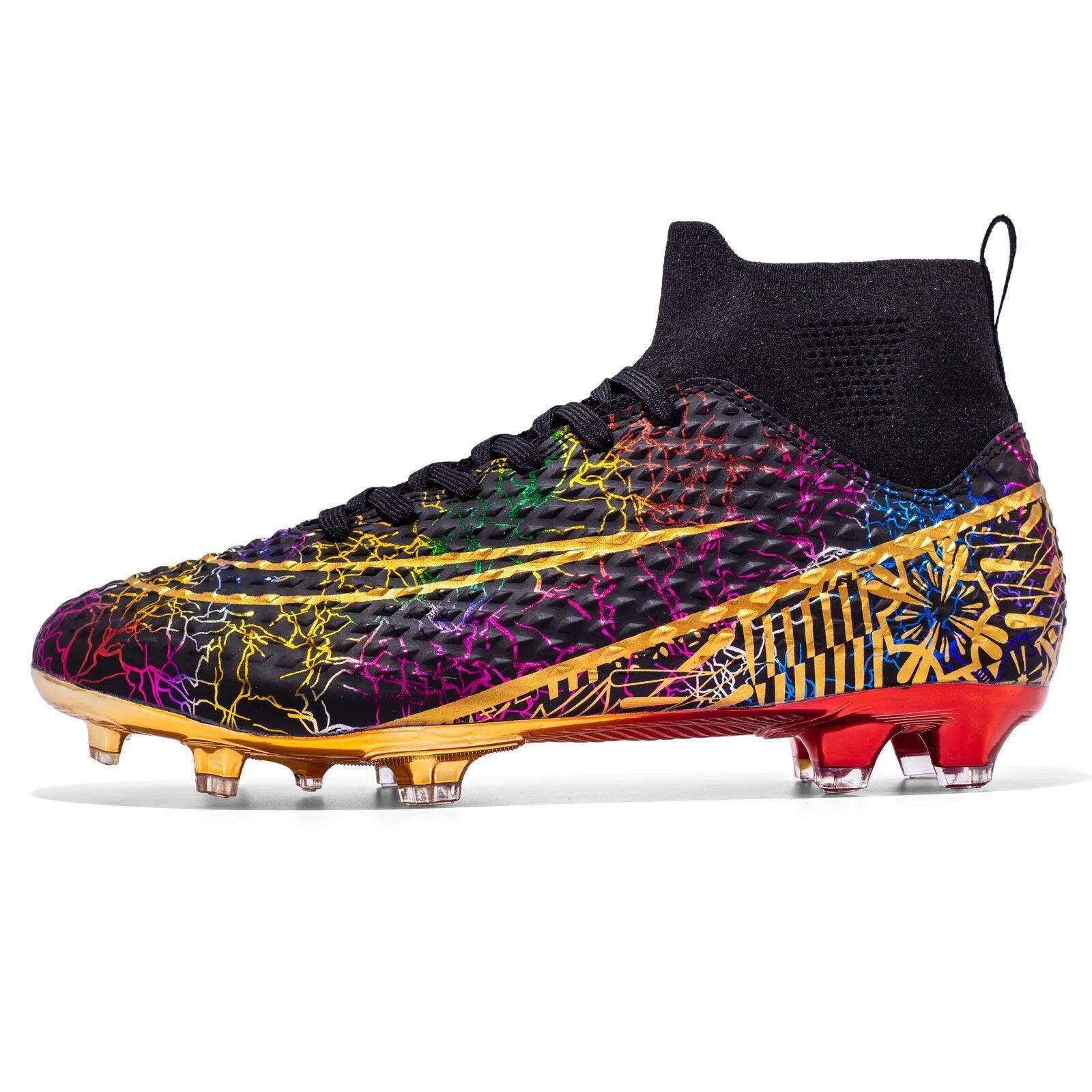 Top-rated Black_Gold Football Boots for Training and Matches Carauana Store