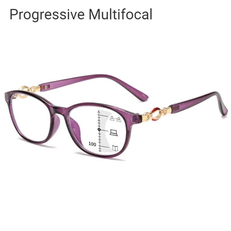 Trendy Multi-Focus Reading Glasses for Women | Anti-Blue Light & Bifocal | Stylish Eyewear Carauana Store